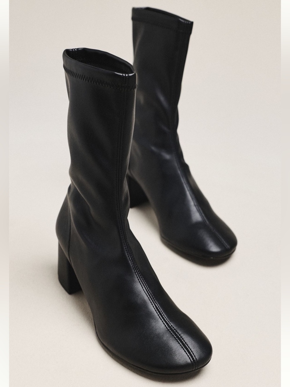 Anthropologie Maeve Block Heel Sock Boot